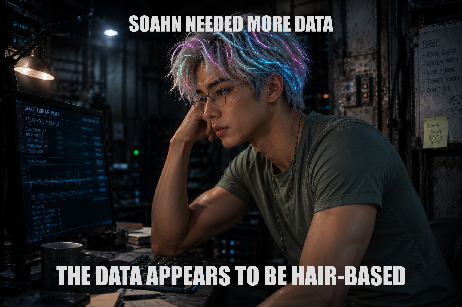 Soahn synching with his spreadsheet